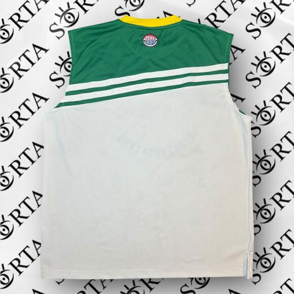 VTG 90s/Y2K Platinum FuBu Harlem Globetrotters Basketball Jersey Set Size XL - Picture 2 of 16